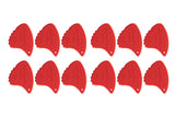 Shark Fin Relief Plektren, 0,55 mm weich, rot, 12 Stück
