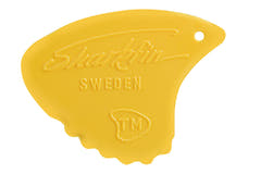 Shark Fin Relief Plektren, 0,65 mm medium, gelb, 12 Stück