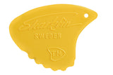 Shark Fin Relief Plektren, 0,65 mm medium, gelb, 12 Stück