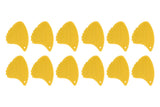 Shark Fin Relief Plektren, 0,65 mm medium, gelb, 12 Stück