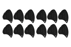 Shark Fin Relief Plektren, 1,15 mm extra hart, schwarz, 12 Stück