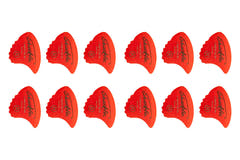 Shark Fin Goldprint Plektren, weich, rot, 12 Stück