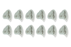 Shark Fin Goldprint Plektren, medium, weiß, 12 Stück