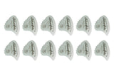 Shark Fin Goldprint Plektren, medium, weiß, 12 Stück