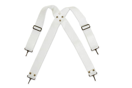 Basix Tragegurt für Bassdrum, 3 cm breit, weißes Nylon