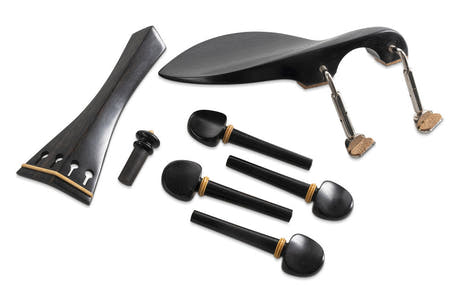 GEWA Garnitur aus Ebenholz für Violine, Guarneri-Kinnhalter