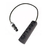 Adapter powerCON grau - Schuko 5 Steckdose - 1 Meter