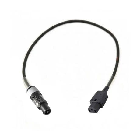 Adapter Powercon grau - IEC Buchse 3P, 5 Meter