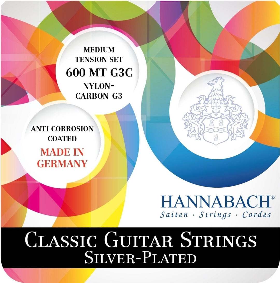 Hannabach Saiten für klassische Gitarren 600 G3C G3 CARBON - Set (600 MTG3C)