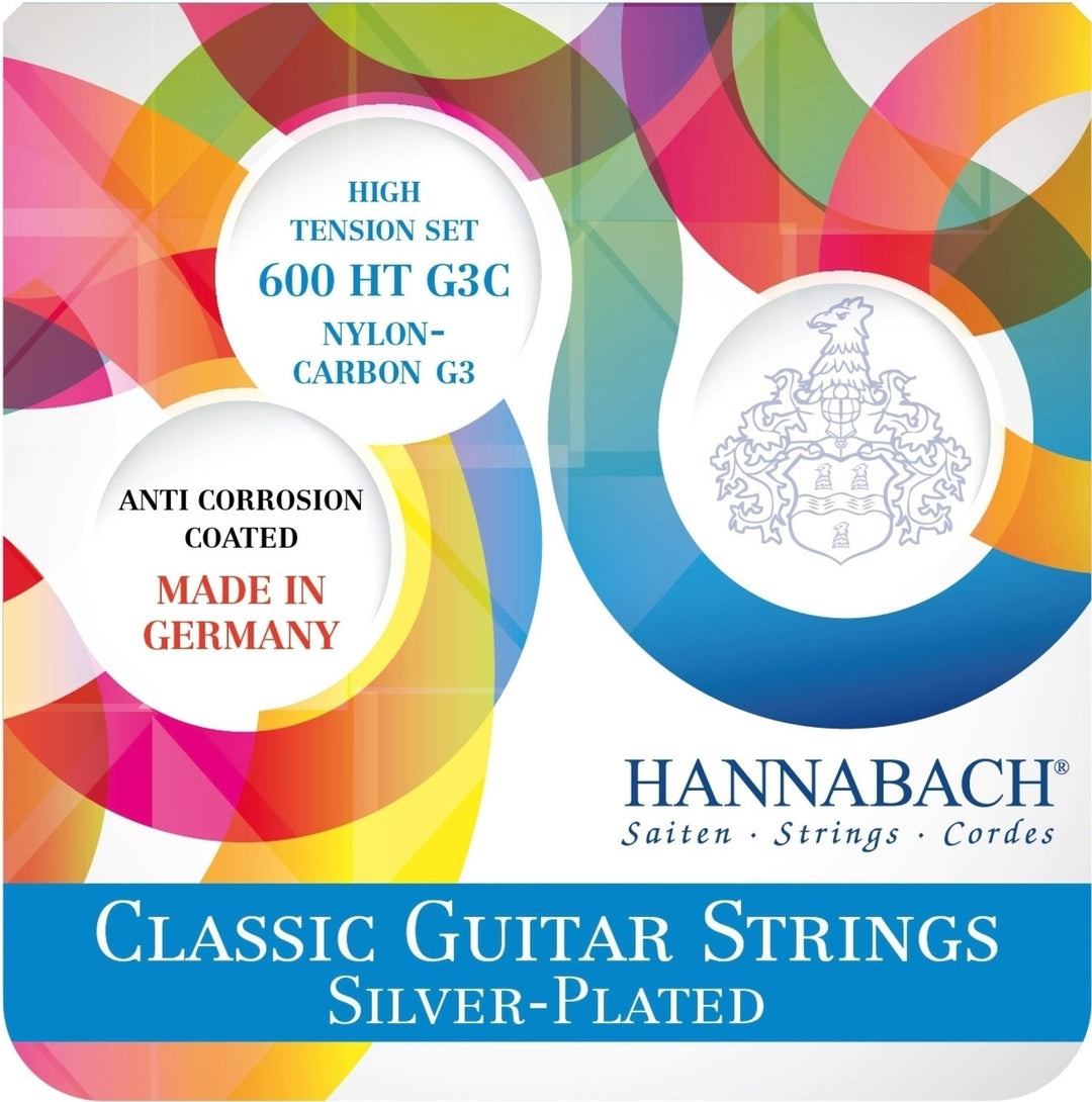 Hannabach Saiten für klassische Gitarren 600 G3C G3 CARBON - Set (600 HTG3C)