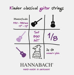 Hannabach Saiten für klassische Gitarren Serie 890 1/8 Gitarre für Kinder Duell: 44-48 cm - Satz von 2 G-Saiten (890MT 1/8)