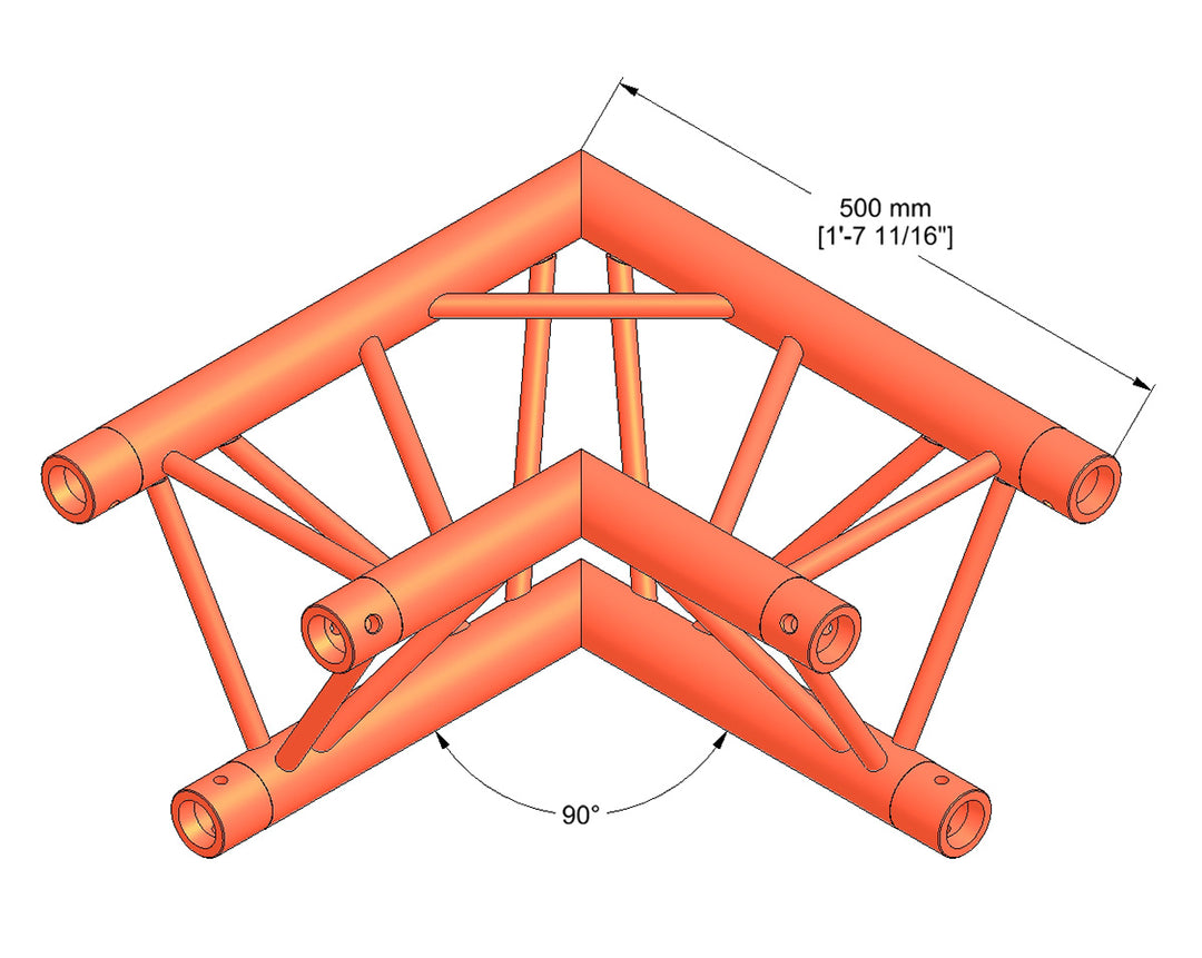 Milos STB trio 2way 90° corner