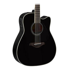 Yamaha FX370C Elektronische Akustikgitarre (Schwarz)