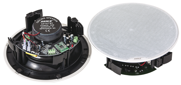 Active ceiling speaker set - 5,25" w. bluetooth