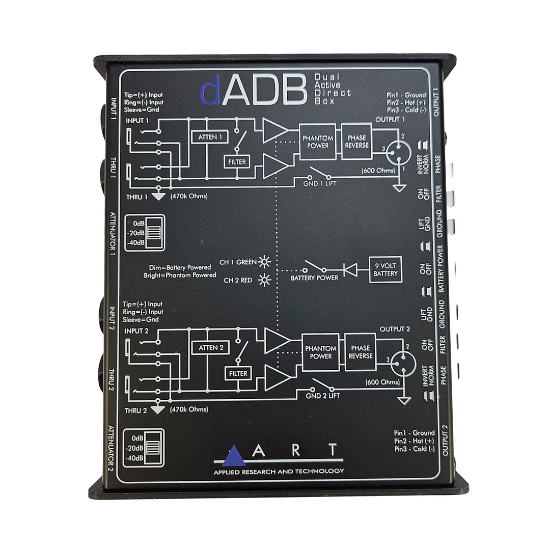 ART Dual aktiver Di-Box, Interface Jack/XLR