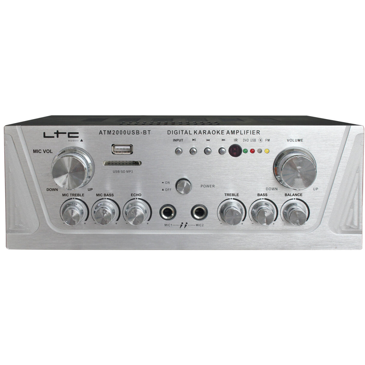 LTC Karaoke-Verstärker (2 x 50W - Silber)