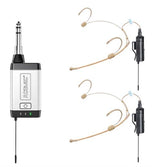 Acemic Q2/H1 2 drahtlose Mikrofone Headset und 1 Empfänger
