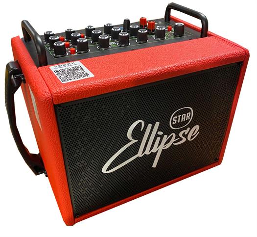 Ellipse 120W batteriebetriebener Verstärker und Tasche - Q3 rot