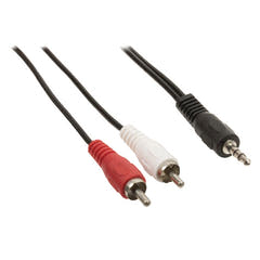 Adapterkabel 3,5mm Klinke Stereo auf 2 x RCA Phono (3 mtr)