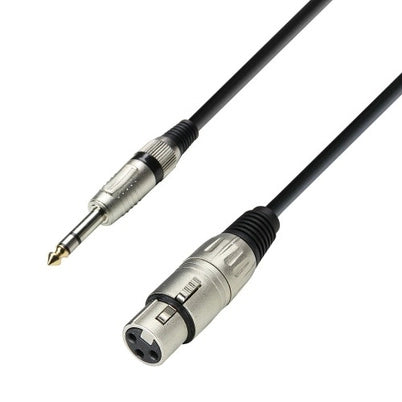 Stereo-Klinke auf XLR-Buchse (3m)
