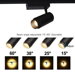 Atomic Pro FLZ-20 Schienenspot (20 Watt, 3200K, Schwarz)