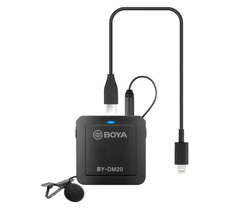 Boya DM20 Aufnahme-Set mit 2 Lavalier-Mikrofonen