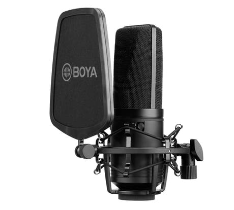 Boya M800 Studiomikrofon mit Halterung und Popfilter