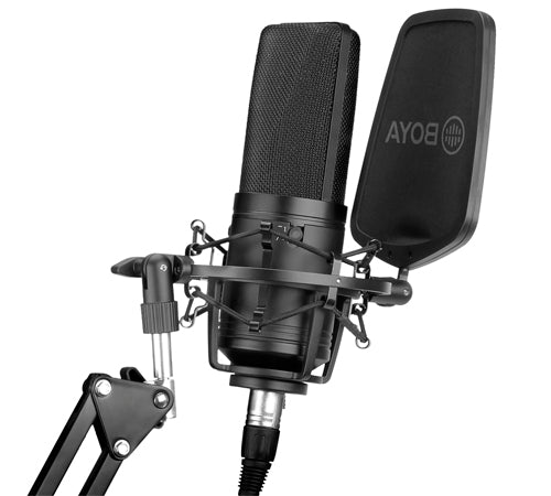 Boya M800 Studiomikrofon mit Halterung und Popfilter