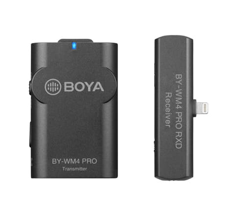 Boya drahtloses Set mit Lightning-Empfänger und Lavalier-Sender WM4