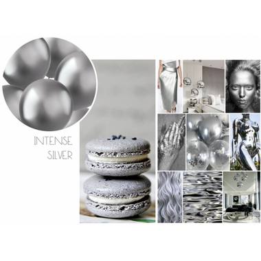 Ballons 10 Stk. (Intens Silber, 33cm)