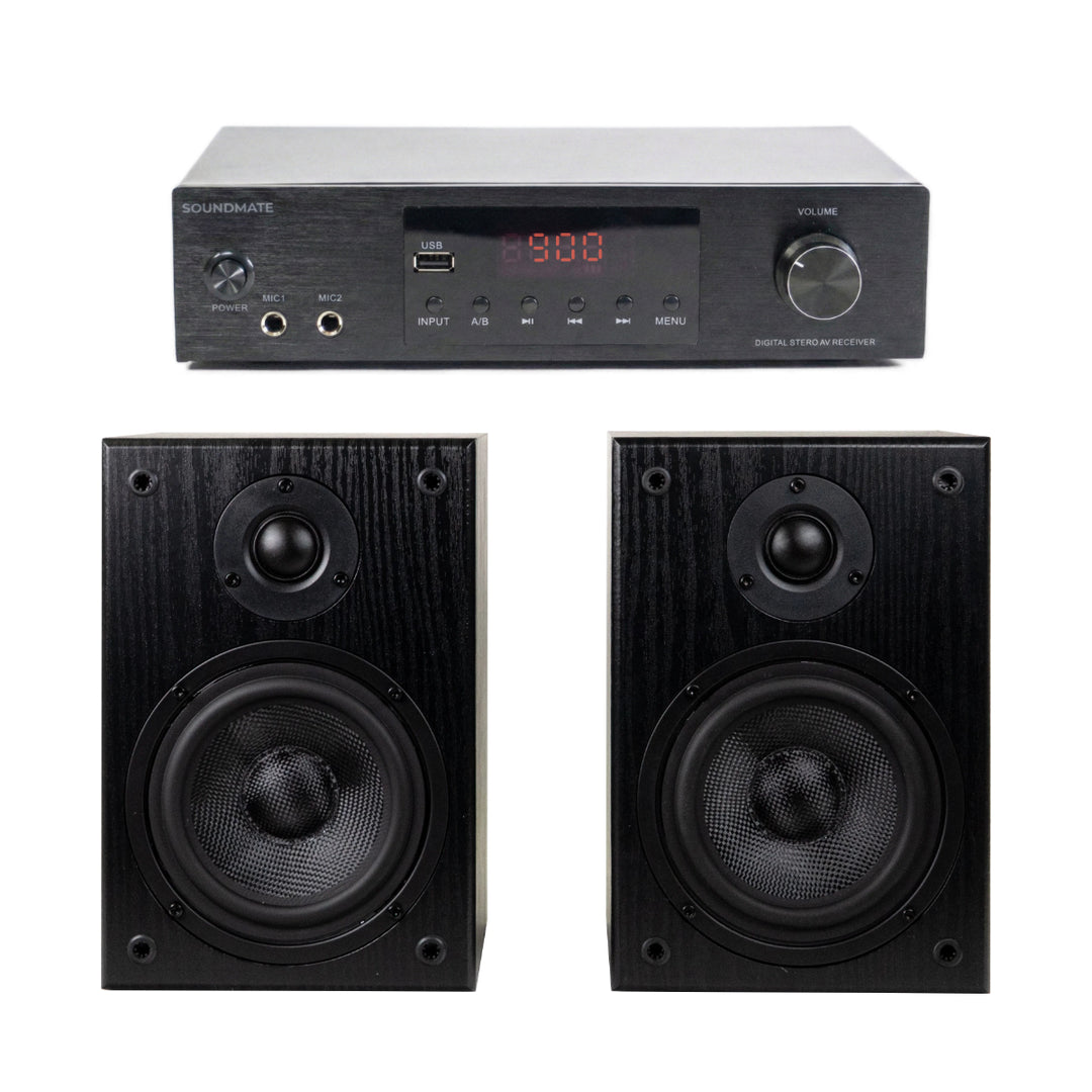 SoundMate HBS-05 Regal-Lautsprecher & Verstärker Bundle