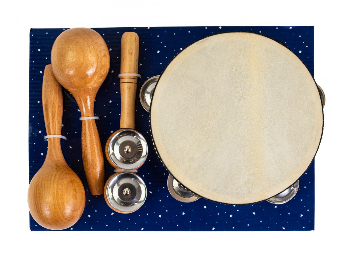 Kinder-Holz-Percussion-Geschenkbox mit 3 Teilen