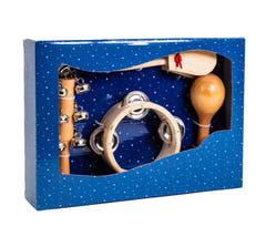Kinder Holz Schlaginstrument Geschenkbox mit 4 Teilen