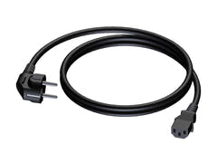 ProCab Stromkabel 3x1,5 mm², Euro-Buchse>Schuko-Stecker, 0,5 m