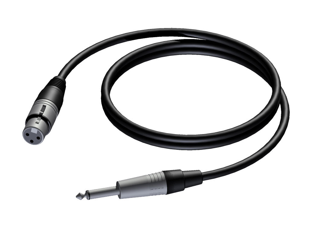 ProCab Lautsprecherkabel 2 x 1,5 mm² Klinke > XLR, 10 m