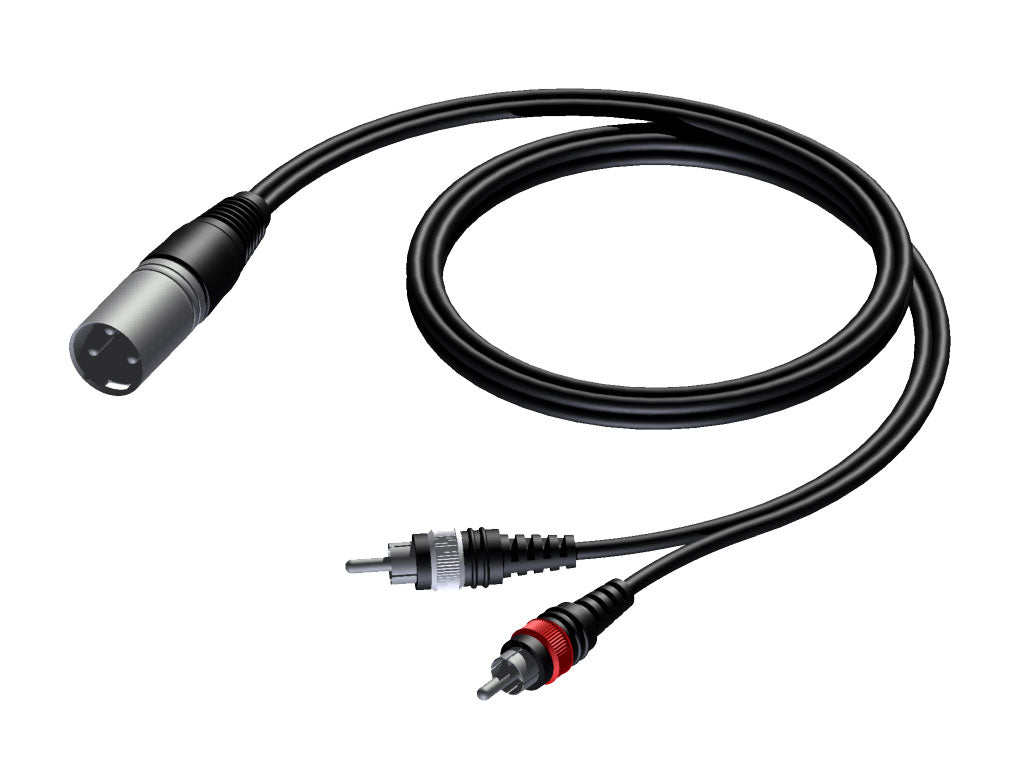 ProCab Signalkabel XLR Stecker > 2 x RCA - 5 m