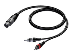 ProCab Signalkabel XLR-Buchse > 2 x RCA – 1,5 m