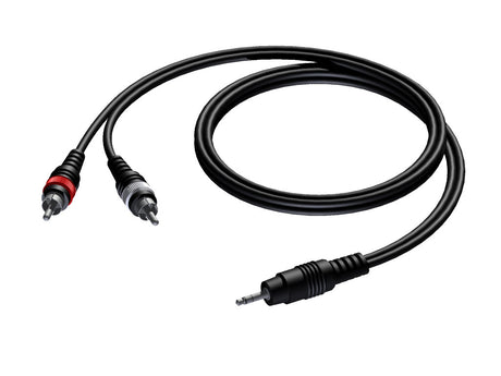 ProCab MiniJack 3,5 mm stereo > 2 x RCA - 3 meter