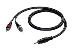 ProCab MiniJack 3,5 mm Stereo > 2 x RCA - 5 Meter