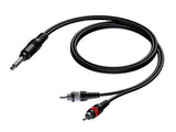 ProCab Jack stereo > 2 x RCA - insert-kabel 3 meter