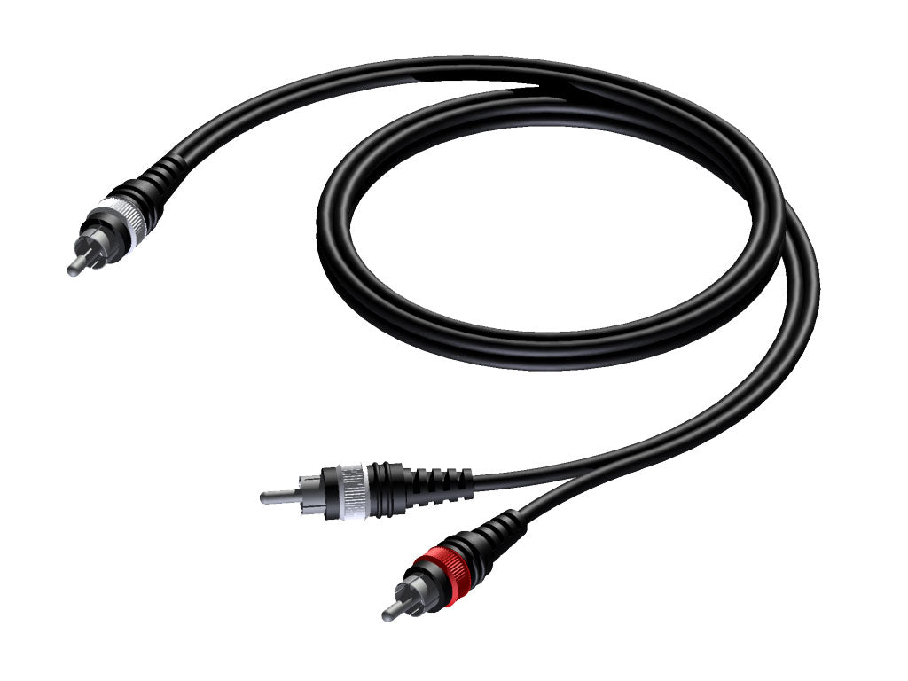 ProCab RCA Stecker > 2 x RCA Stecker – Signalkabel 1,5 Meter