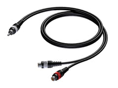 ProCab RCA-Stecker > 2 x RCA-Buchse - Signalkabel 0,25 Meter
