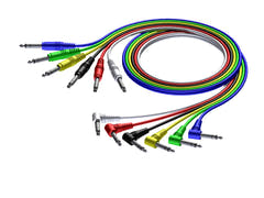 ProCab Stereo-Klinke/Klinke-Winkelkabel-Set in 6 Farben, 90 cm