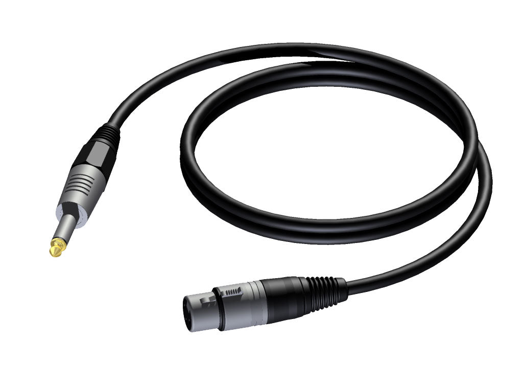 ProCab Jack > XLR-Buchse – Mikrofonkabel 10 Meter