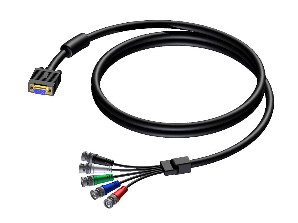 ProCab SVGA-Buchse > 5 x BNC-Stecker 0,3 Meter