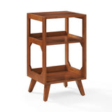Crosley Asheville Small Plattenspielertisch mit Vinylaufbewahrung – Walnut
