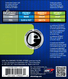 Elixir Optiweb Gitarrensaiten (Custom Light, 09-46)