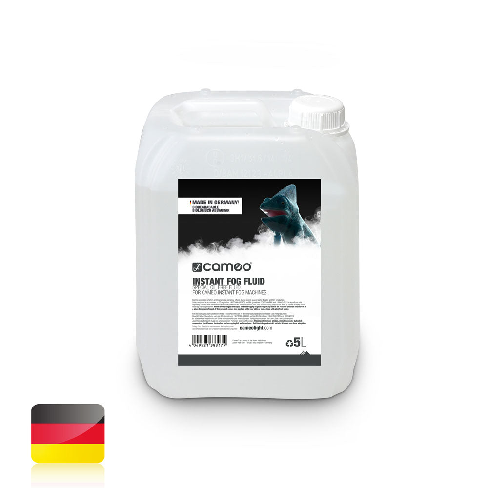 Cameo INSTANT TÅGEVÆSKE 5 L - Ölfreie Nebelflüssigkeit für Cameo INSTANT Nebelmaschinen 5 L