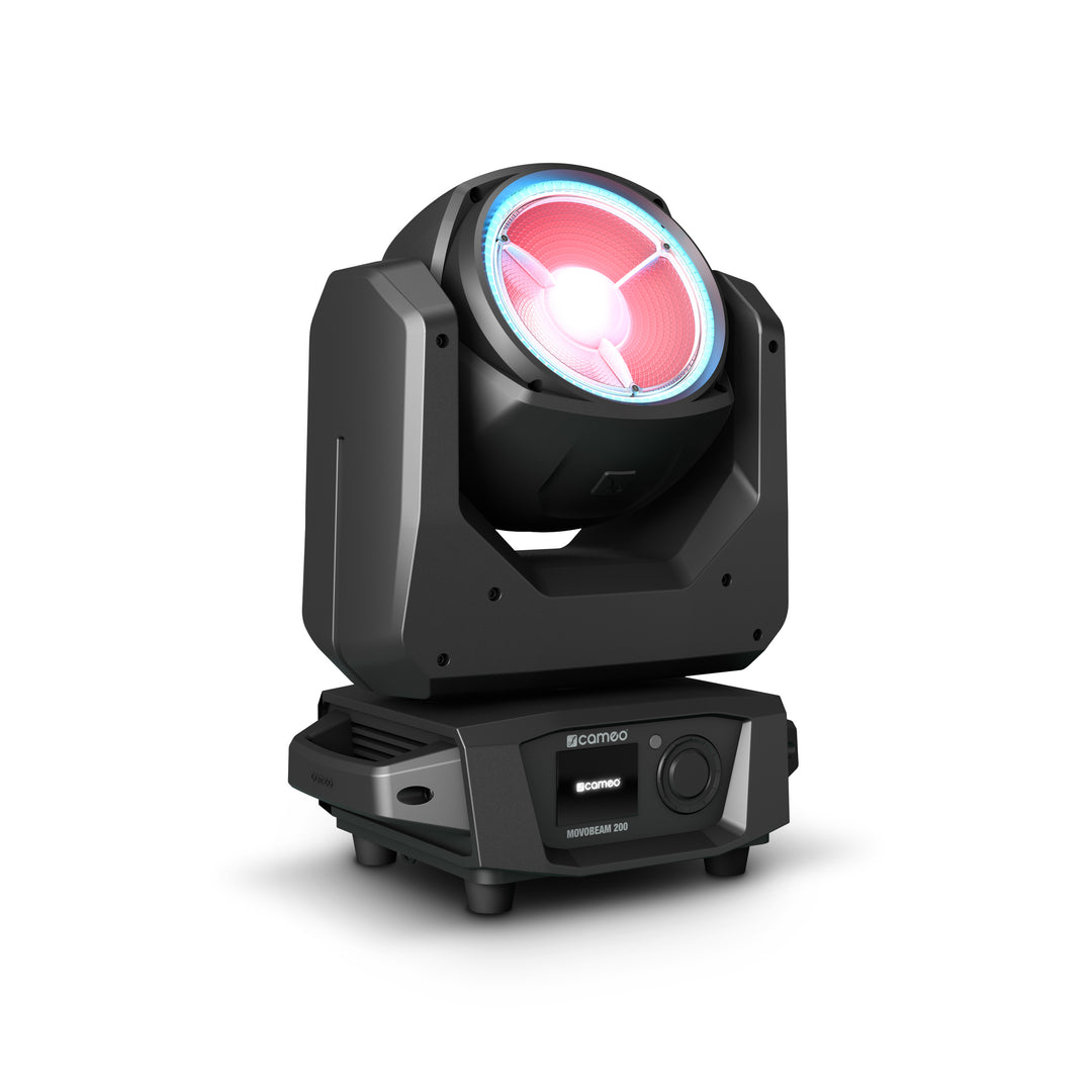 Cameo MOVO BEAM 200 - Beam moving head mit endloser Rotation und LED-Ring