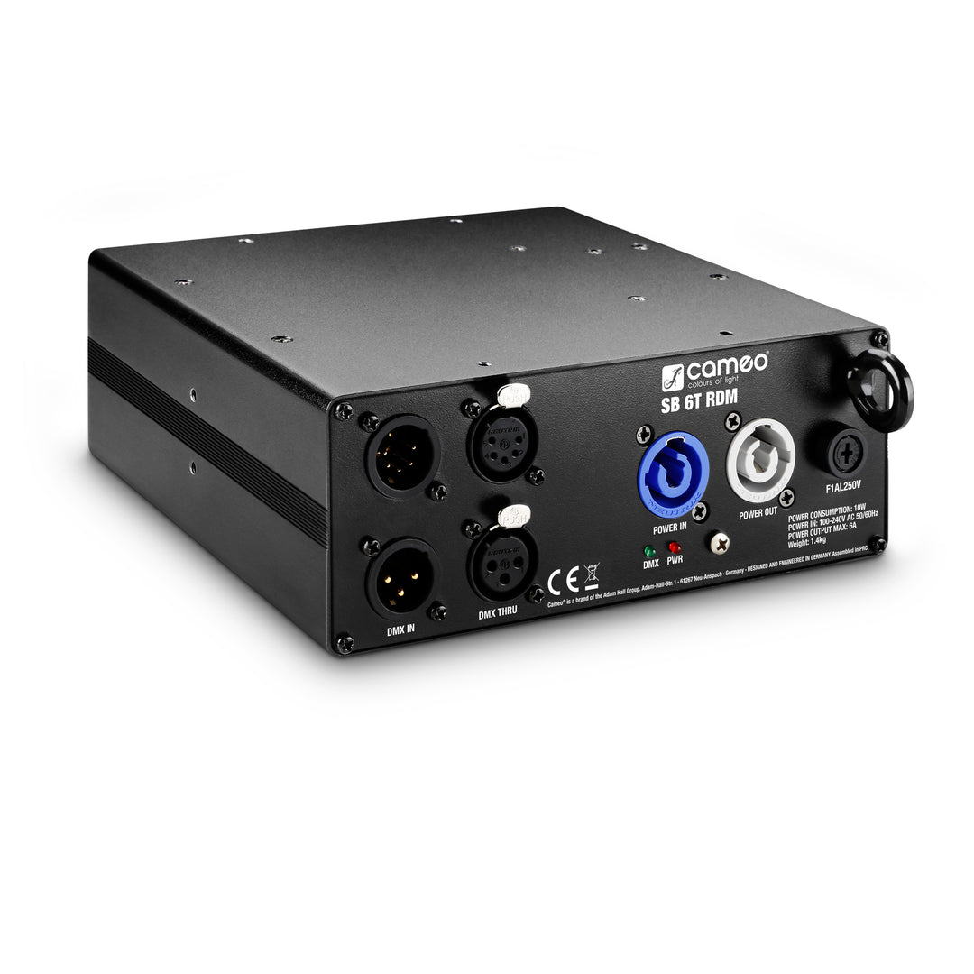 Cameo SB 6 T RDM - 6-Ausgangs DMX/RDM-Splitter/Booster mit 3- und 5-poligen Anschlüssen
